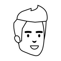 young man head character