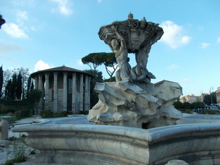 Fontana dei Tritoni, Piazza Bocca della Verità-Roma. © Jola i Darek 