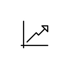 Chart diagram icon. Analytics graph sign
