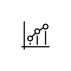 Chart diagram icon. Analytics graph sign