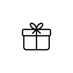 Gift box icon. Christmas sign