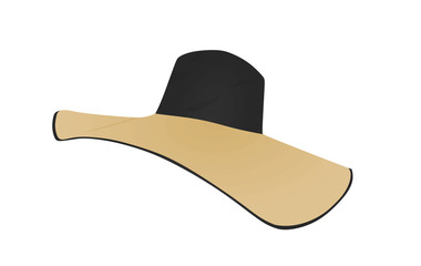 Woman summer hat. vector illustration