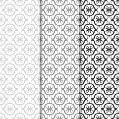 seamless geometric abstract pattern with floral motive