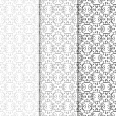 seamless geometric abstract pattern with floral motive