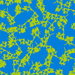 Urban UFO camouflage of various shades of blue and green colors