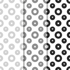 Geometric seamless pattern. Circles and triangles