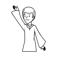 young student graduated character