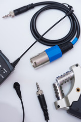 Wireless audio recording set