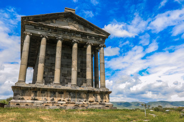 Fototapeta na wymiar The Temple of Garni is a Greco-Roman colonnaded building, Armenia