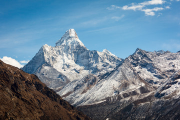 Everest trekking. Nepal. Mountain Ama Dablam