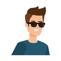 young and casual man character