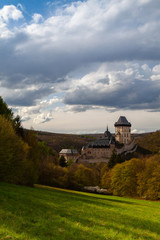 Obraz premium Famous Karlstejn castle near Prague in Czech Republic.