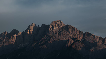 Fototapeta premium High mountain cliffs in the Dolomites, Italy. bizarre peaks