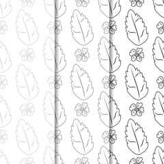 floral seamless pattern with flowers and leaves