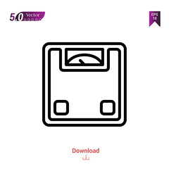 Obraz premium Outline scales icon isolated on white background. Best modern. Graphic design, mobile application, beauty, user interface. Editable stroke. EPS10 format vector illustration