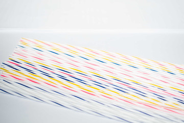 Abstract of Colorful sticks on white background