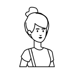 beautiful and young woman character