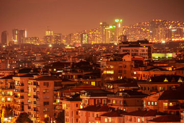 Fototapeta na wymiar Istanbul skyline at night