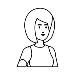 beautiful and young woman character