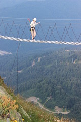 Obraz premium Mountains Sochi. Rosa Khutor. Ropeway.