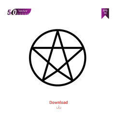Outline paganism  icon isolated on white background. Best modern. Graphic design, mobile application, beauty, user interface. Editable stroke. EPS10 format vector illustration