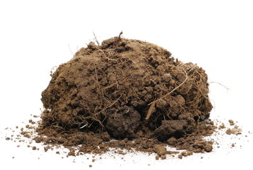Dirt pile isolated on white background