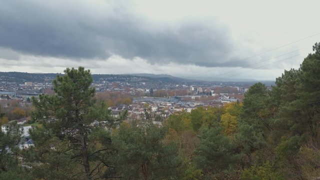 Brive la gaillarde seen from the hills of Malemort