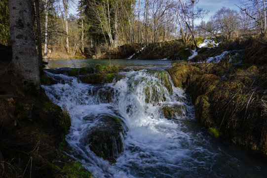 Hasenbach-Wasserfall bei der Wimsener H&ouml;hle, Schw&auml;bische Alb