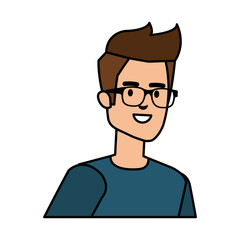 young and casual man character