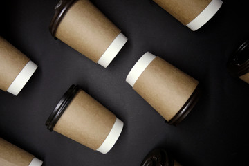 Paper cups wallpaper. Coffee culture 