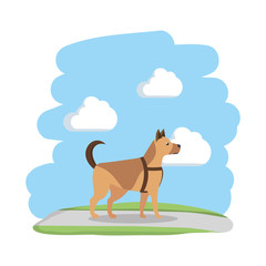 Obraz na płótnie Canvas cute little dog mascot
