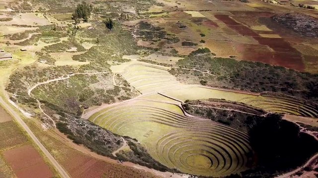 Peru Ancient Inca Circle Terraces in Peru 1.mp4