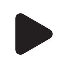 play button shape icon on white background - Vector