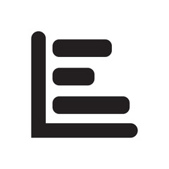 Obraz premium chart bar icon on white background - vector