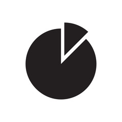 chart bar icon on white background - vector