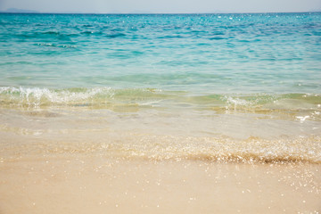 Beautiful tropical beach with clear blue water. Summer background