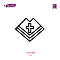 Obraz premium Outline mantle icon isolated on white background. Best modern. Graphic design, mobile application, beauty, user interface. Editable stroke. EPS10 format vector illustration