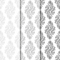 abstract floral seamless pattern with leaves