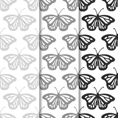 Fototapeta na wymiar eamless vector pattern with butterflies