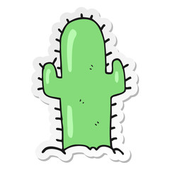 sticker of a cartoon cactus