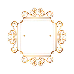 golden square label victorian style