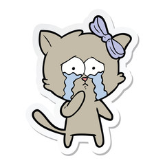 sticker of a cartoon cat