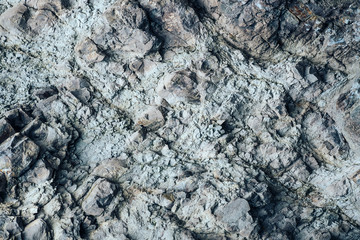 Close-up texture of the rock in the cave.