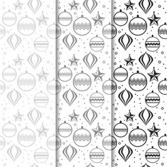 Christmas tree toys seamless pattern