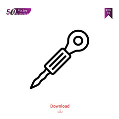 Outline hair-curler icon isolated on white background. Best modern. Graphic design, mobile application, beauty, user interface. Editable stroke. EPS10 format vector illustration