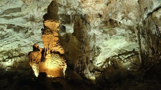 Ancient rock formations - stalactites and stalagmites at Phong Nha Cave in Phong Nha-Ke Bang National Park, a UNESCO World Heritage Site in Central Vietnam.