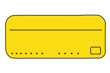 Illustration of a credit card, subject on a white background. Keeping money, a symbol of wealth