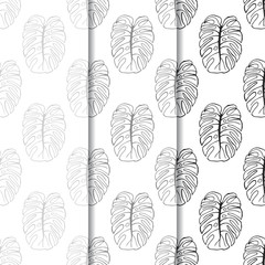 seamless floral pattern tropical palm leaves