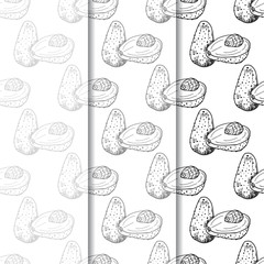 seamless abstract pattern with avocado