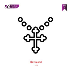 Outline cross  icon isolated on white background. Best modern. Graphic design, mobile application, beauty, user interface. Editable stroke. EPS10 format vector illustration